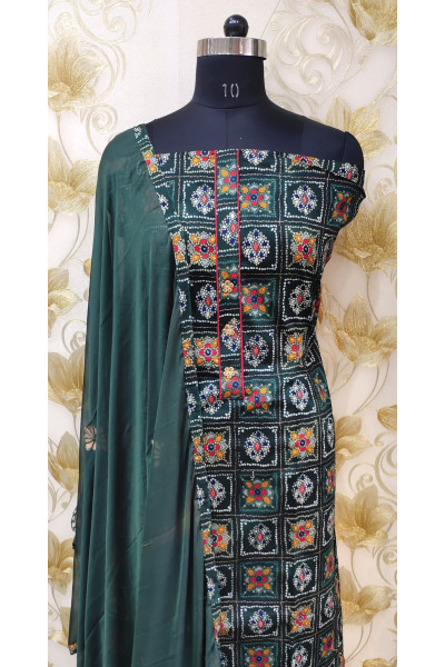 All Over Bandej Printed Rayon Suit Fabric Set (KR961)